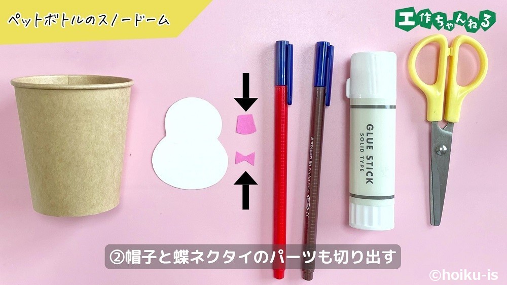 ペットボトルのスノードームの製作手順2