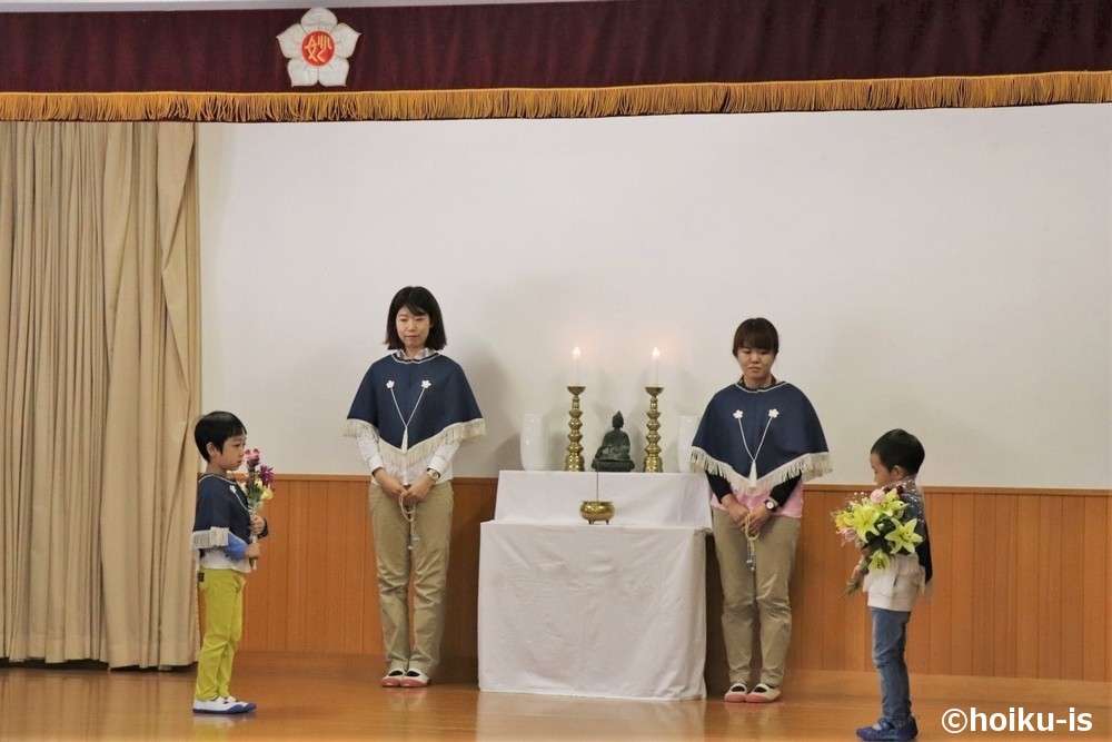 妙福寺保育園誕生日会の写真