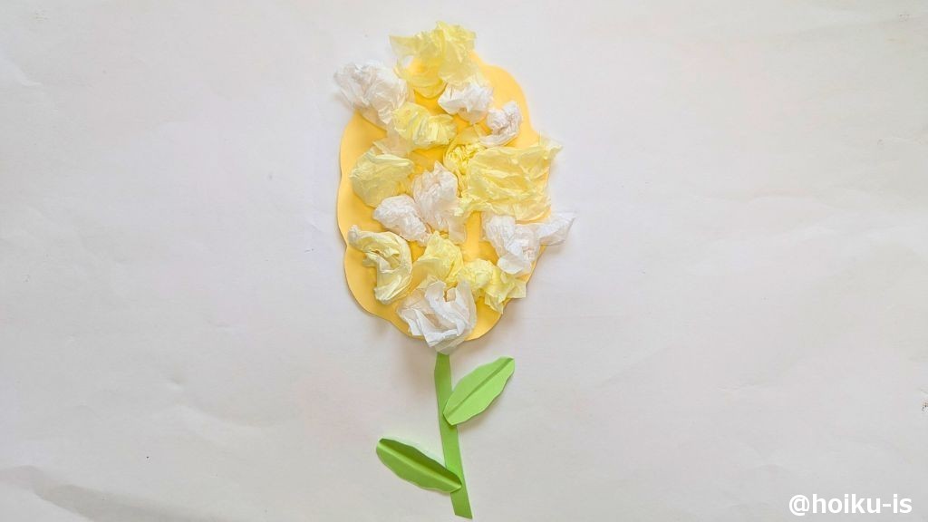 ③お花紙で作るふわふわ菜の花
