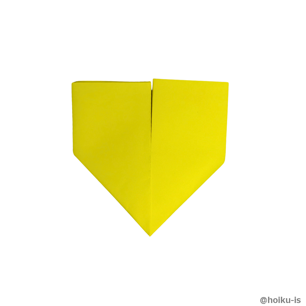 左の辺も同様に折る