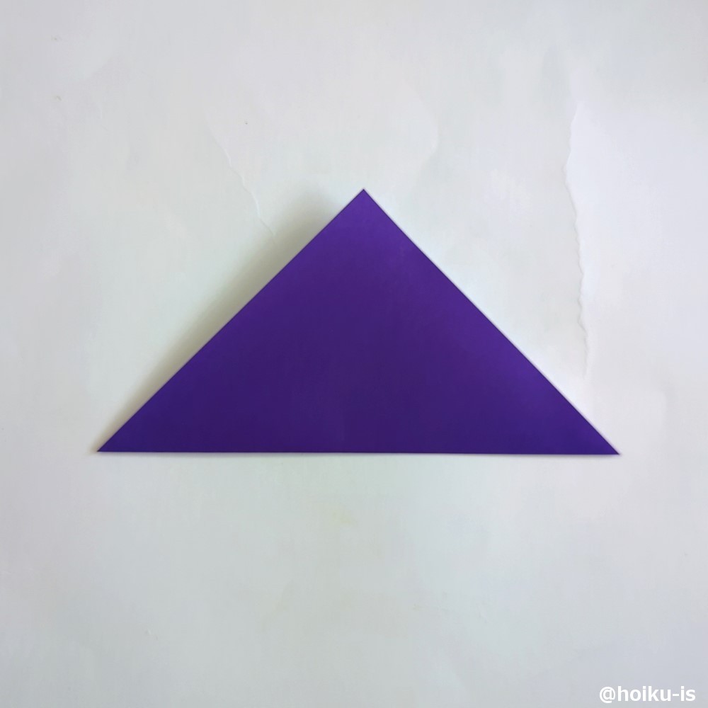 三角に折ります
