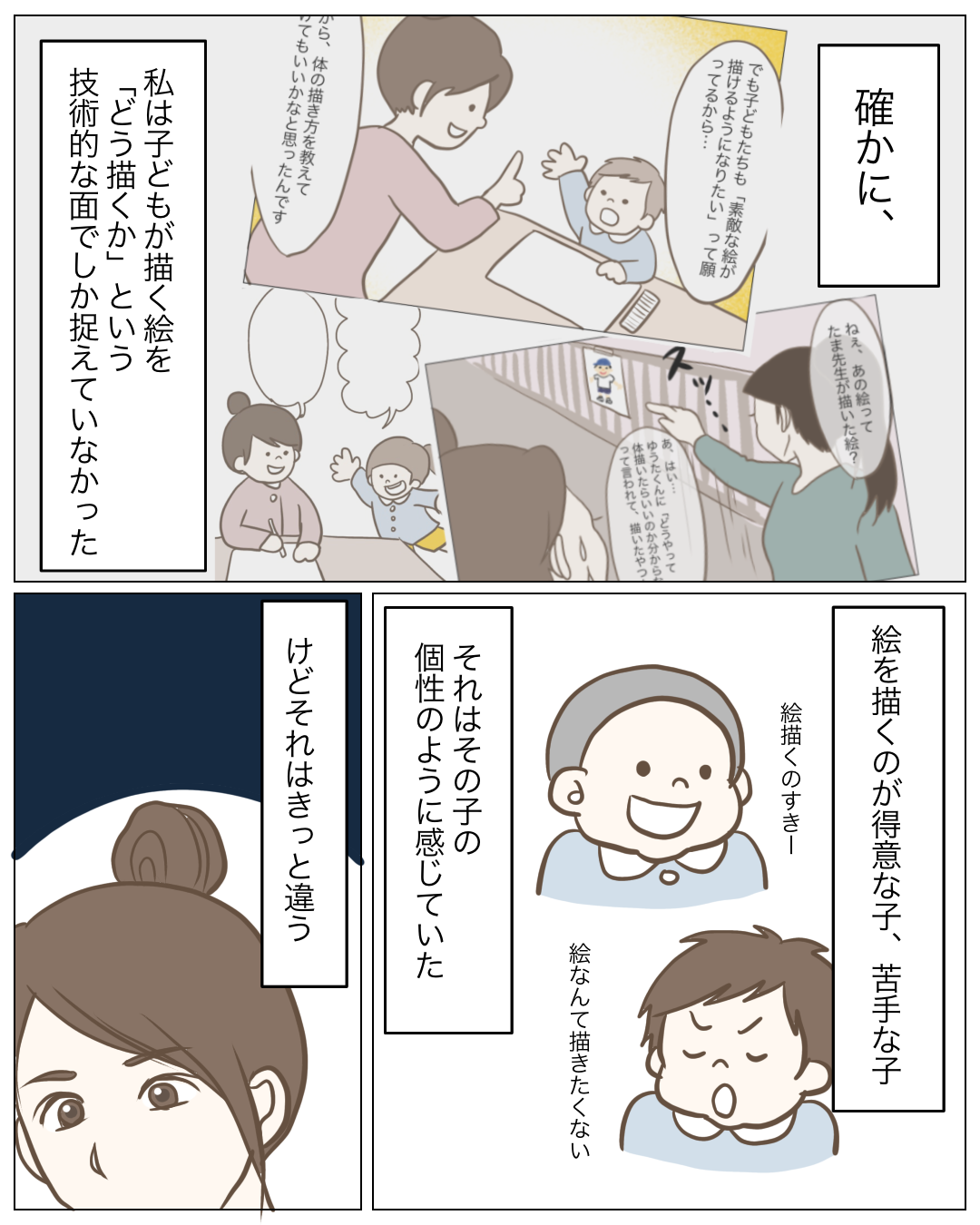 絵を描くことを技術的な面でとらえていた