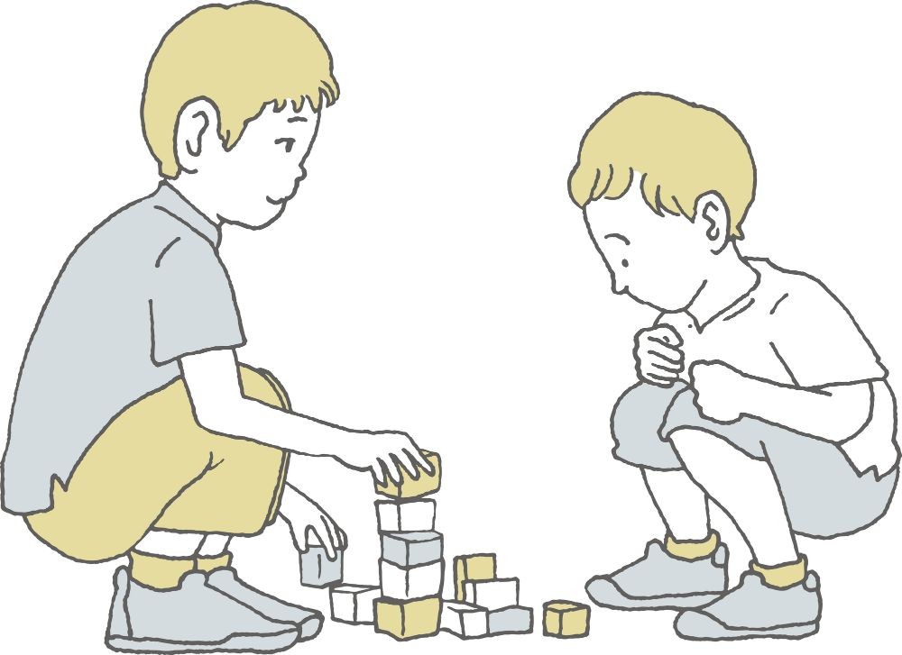 他の子からの関わりに対応できる子どもの場合
