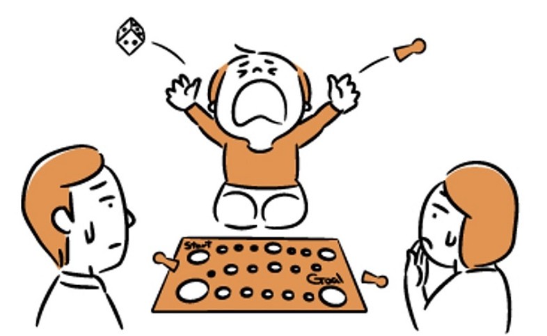 パニックを起こしている子どものイラスト
