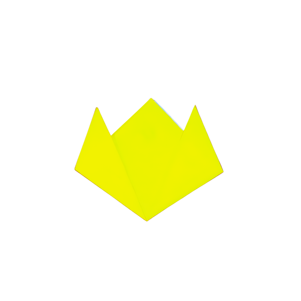 左右の角を上に折る